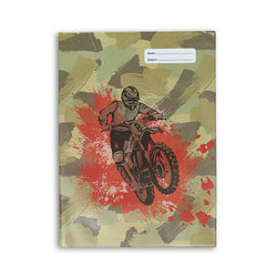 NEW Spencil Camo Biker I Bike Motorcross Scrapbook School Book Cover