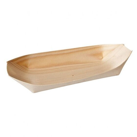 Disposable Oval Biowood Boat Dish Catering  170 x 85mm Pkt 50,