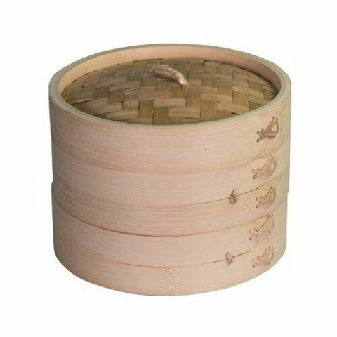 100% Genuine! AVANTI Asian Bamboo Steamer Basket 20cm 2-Tier! RRP $46.95!
