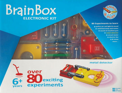 BrainBox Metal Detector Over 80 Experiment Kids Electronic Kit STEM Learning