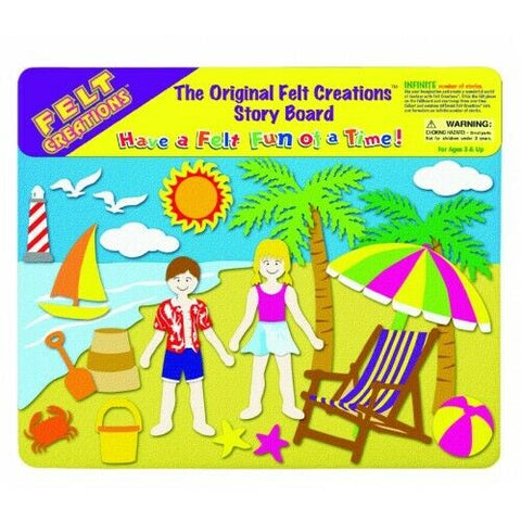 Felt Creations Fun In The Sun Beach Bucket & Spade Scene Puzzle Felt Board