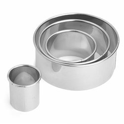 Deep Round Cookie Cutter Set of 4 Stainless Steel Scone