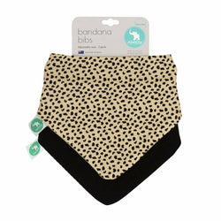 All4Ella 100% Cotton Reversible Bandana Dribble Baby Bibs Cheetah 2 Pack