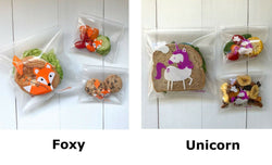 My Family Slidelock Reusable Sandwich & Snack Bag Combo Unicorn / Foxy Reuseable