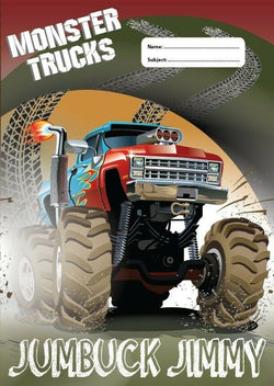 NEW Spencil Monster Trucks V Jumbuck Jimmy Scrapbook School Book Cover