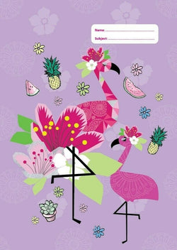 NEW Spencil Fancy Flamingo I Design A4 School Book Cover