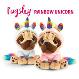 Keel Toys Pugsley Pug Dressed Up Rainbow Unicorn Soft Stuffed Toy Dog 20cm