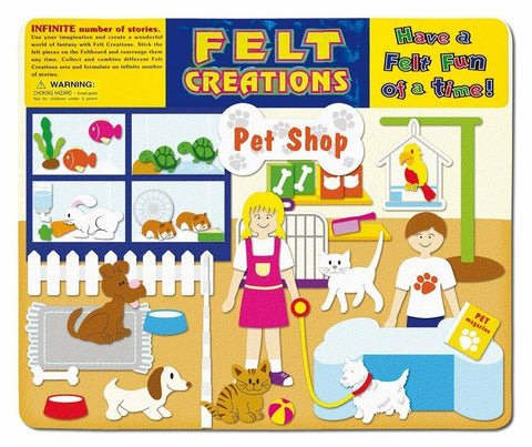 Felt Creations Pet Shop Animals Dog Cats Puzzle Felt Story Board