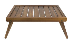 Acacia Wood Breakfast Dinner Serving Tray Stand Platter Picnic Table