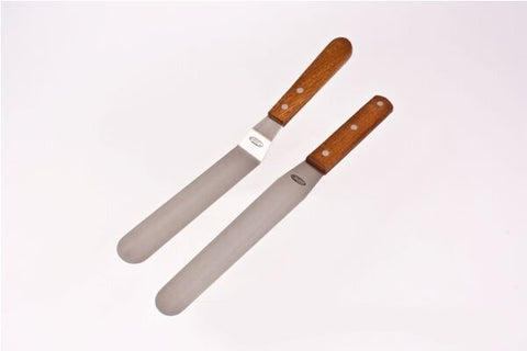 Small Stainless Steel Cupcake Decorating Palette Knife Spatula Wood Handle