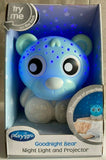 Playgro Goodnight Bear Baby Night Light and Projector Mint 0m+ BPA Free