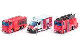 NEW Siku Super Emergency Set Fire Engine Rescue Ambulance Die Cast Toy Cars 6326