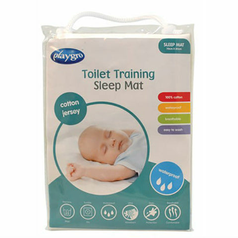 BN Playgro Cotton Jersey Waterproof Toilet Training Sleep Mat Mattress Protector