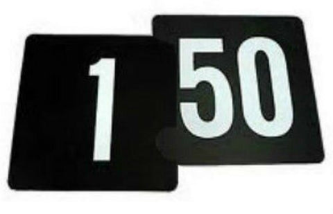Black Plastic Table Numbers Set 1 - 50 Large Size 105 x 95 New