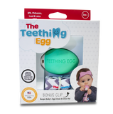 Teething Egg Baby Toy Soothes Sore Gums Blue Mint Pink Yellow Grey or Lavender