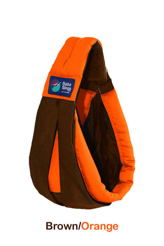 Baba Sling Baby Carrier 2 Tone Brown Orange Two Tone
