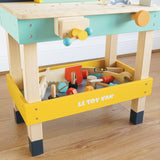 Le Toy Van Alex's Tool Work Bench Incl Nuts Bolts & Tools Wooden Wood Toy