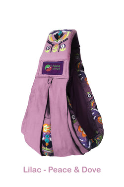 Baba Sling Baby Carrier Embroidery Lilac Peace & Dove