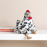 Manhattan Toys Henley Black & White Chicken Chook Hen Plush Soft Toy 22cm 155370 0m+