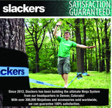 Slackers Slackline Classic 50 Ft 50' Adventure Kit Balance Rope Line Blue