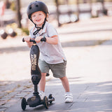 Scoot & Ride Highwaykick 2 in 1 Kids Toddler Scooter Kickboard Black Gold