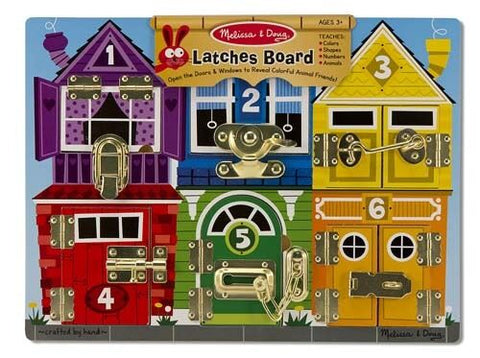 NEW Melissa & Doug Latches Wooden Play Board Educational Toy