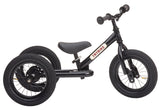 Trybike 2 in 1 Steel Tricycle Balance Bike Black with Black Seat & Grips