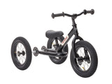 Trybike 2 in 1 Steel Tricycle Balance Bike Black with Black Seat & Grips