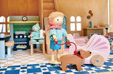 Tender Leaf Dovetail Dolls House Pram High Chair Nursery & Baby Set Wood Toy