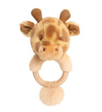 Keel Toys Keeleco Baby Ring Rattle Giraffe Eco Friendly 100% Recycled Soft Toy 14cm