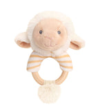 Keel Toys Keeleco Baby Ring Rattle Lamb Eco Friendly 100% Recycled Soft Toy 14cm