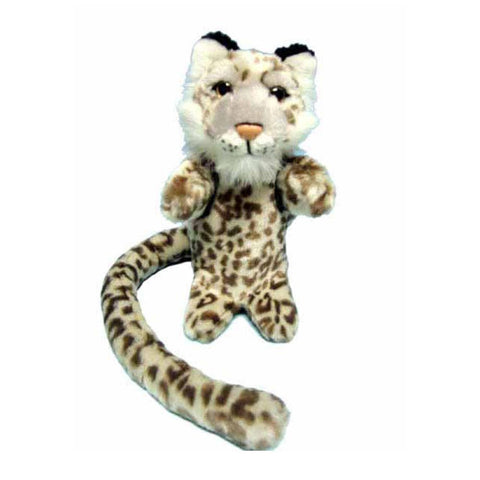 Korimco Plush Longtail Snow Leopard Puppet 25cm Long Tail